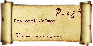 Pankotai Ámos névjegykártya